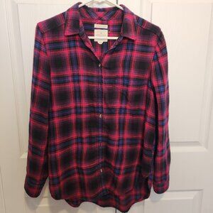 Cotton American Eagle Boyfriend Fit Flannel